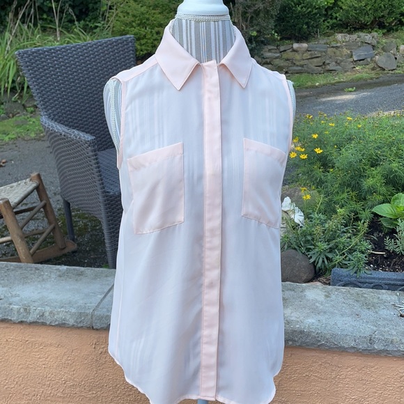 Anne Klein button down sleeveless shirt EUC - Picture 1 of 4